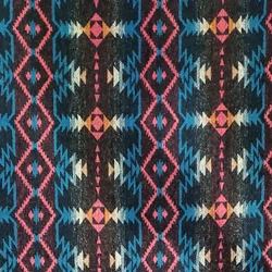 Factory Direct 2022 Wool Fabric Amazon Bohemian Geometric Aztec Design Navajo Pattern Wool Polyester Fabric for Coat Shawl