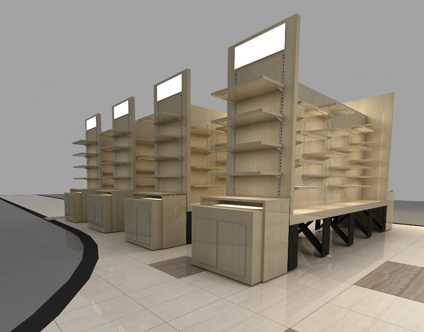 
Custom modern Detachable Multifunction display stainless steel shelf for grocery 