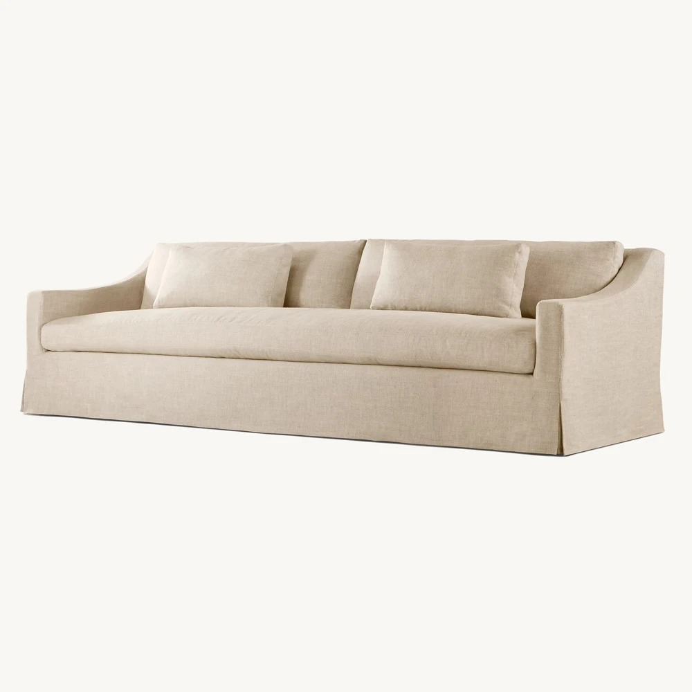 Modern Design Cushion Garden Fabric Seat Interior Armrest Classic Bevel Sofa Set with High Elastic Sponge Cushion