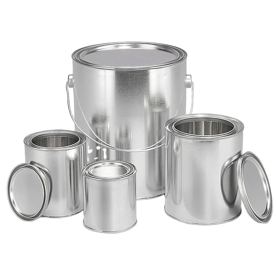 Custom 1 liter metal empty round tinplate container paint can for chemical use