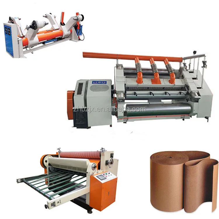 ZH-DW Small Size Double Profile Paper Single Facer Corrugated Cardboard Machine For