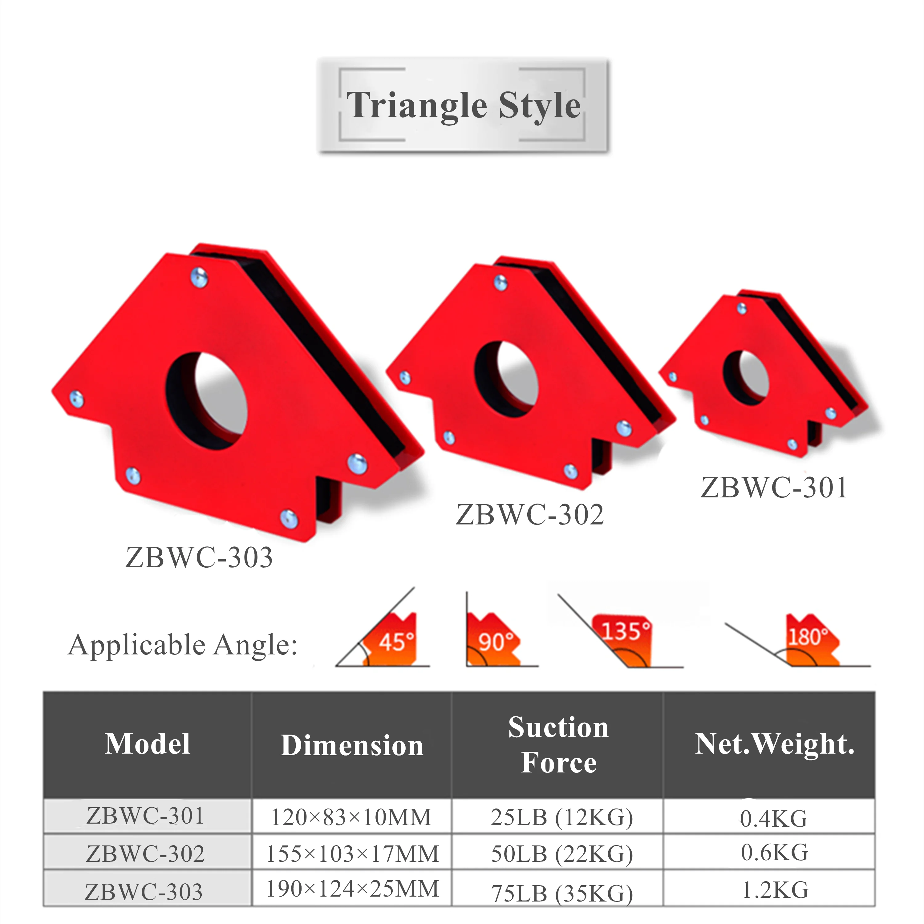 3 Angle Arrow Welding Magnet Clamp 90 Degree holder Welding  Magnet for welding