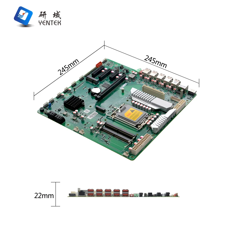 OEM ODM intel LGA1700 i3 i5 i7 12-13th gen HD VGA 4 DDR4 HD VGA PCIE3.0 X16 X4 X1 LAN COM ATX Mainboard Industrial Motherboard
