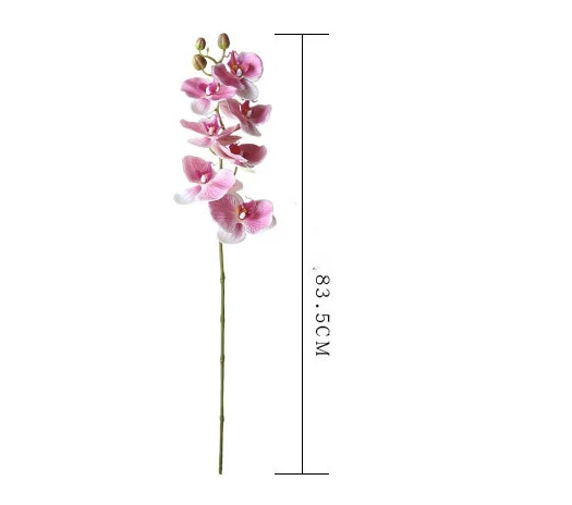 L2291 Цветы бабочки Cymbidium оптом 2 головки орхидеи длинный стебель реальный ощущение искусственная Орхидея латекс для домашнего свадебного декора
