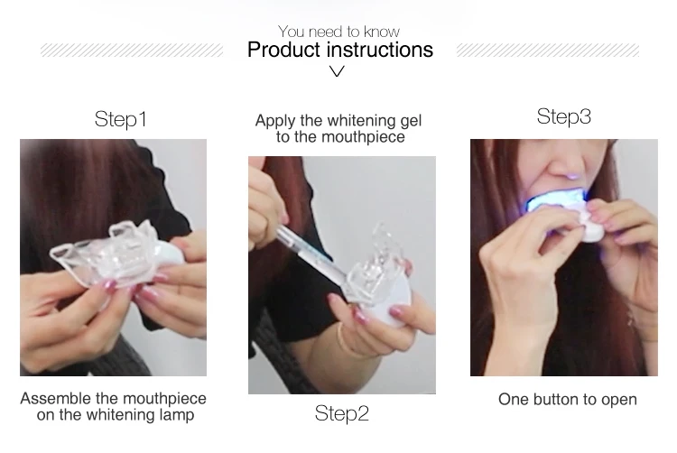 Wholesale Dental Whitening Lamp Yellow Stain Remove Bright White Smile Professional Home Cold Led Light Teeth Whitening Kit