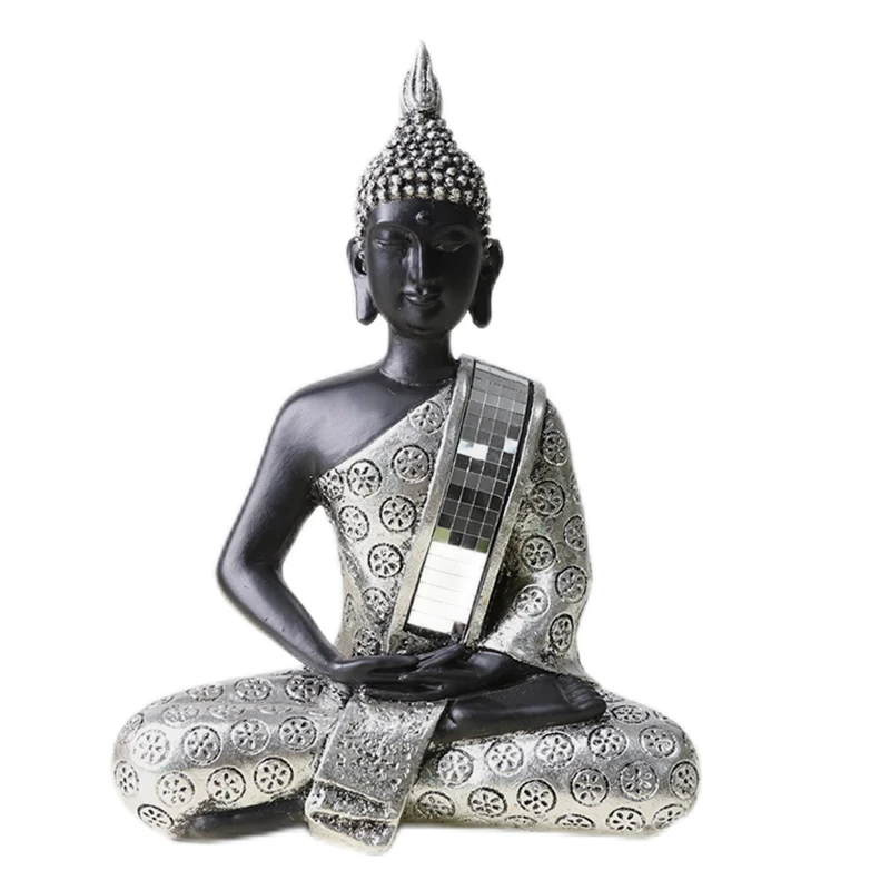 Wholesale Resin Sitting Golden Black Buddha Statue Polyresin Buddha Statues For Sale