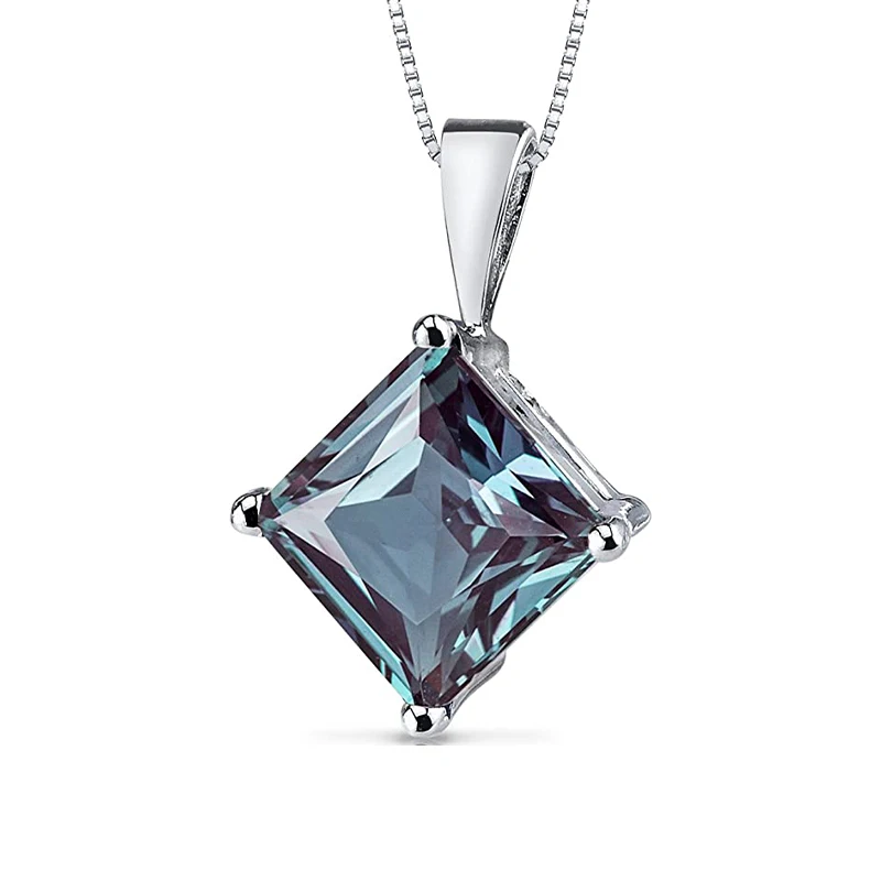 Ювелирные изделия на заказ подвеска в виде принцессы из александрита стерлингового серебра 925 пробы бутик Новое поступление ожерелий