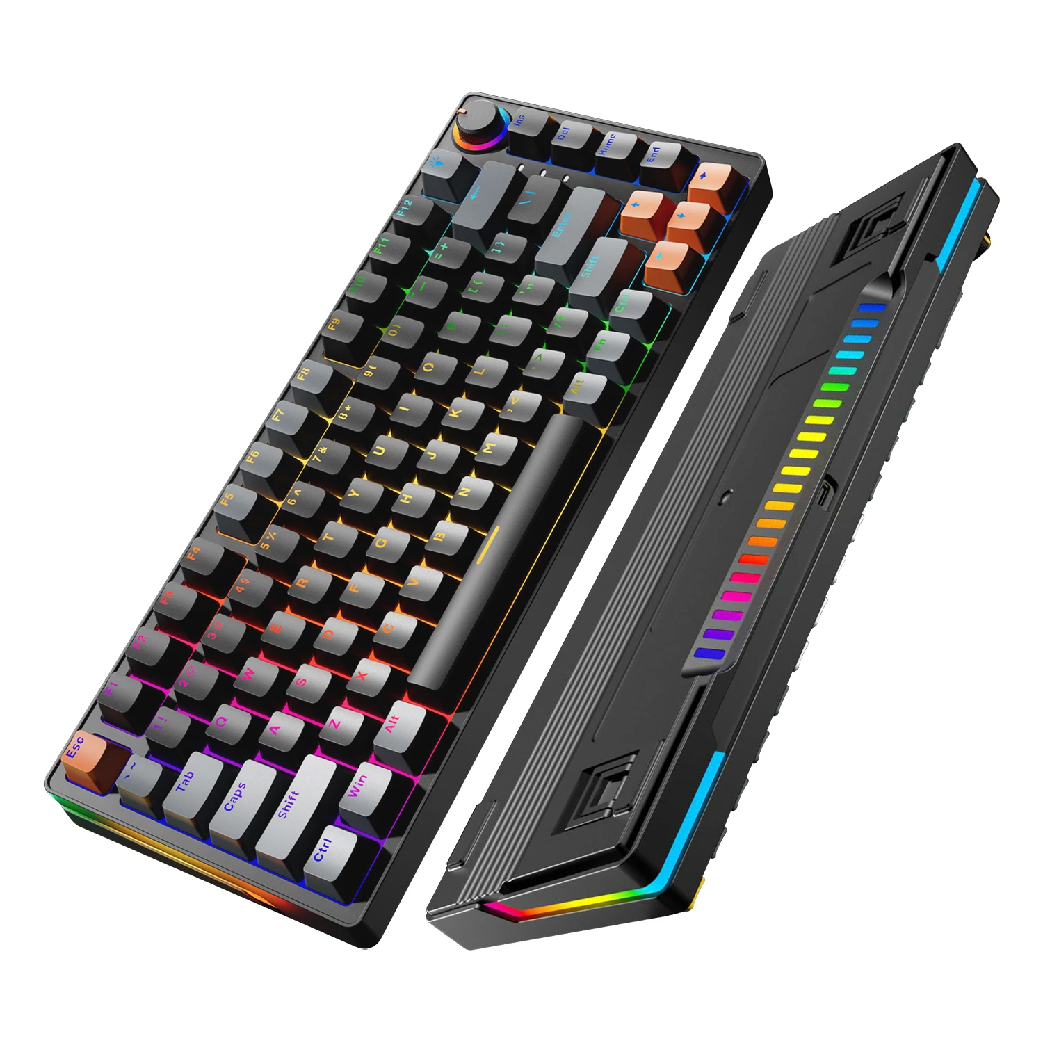 SAMA Tri-modes 75% Gasket Mount RGB Backlit Gaming Mechanical Keyboard TKL Wireless 83 keys Hot swap Wired Keyboard