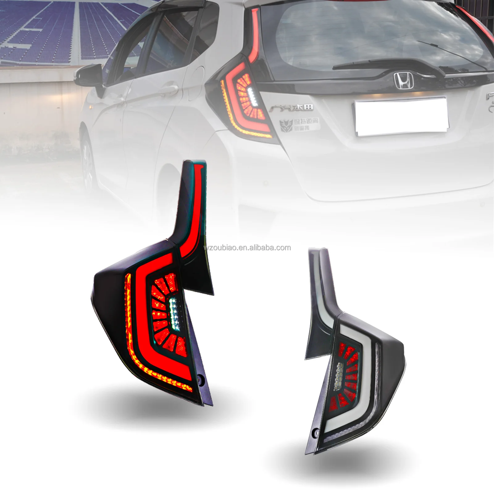 For HONDA FIT  GK5 GK4 LED Tail Lamp Taillight 2009-2012 Year Led Rear Lamp Parking Light Running Light Reverse Lights