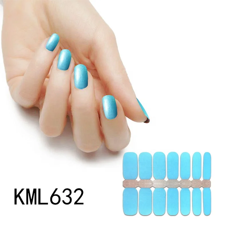 QY Solid Color Nail Wraps Custom Nail Stickers Nail Polish Strips