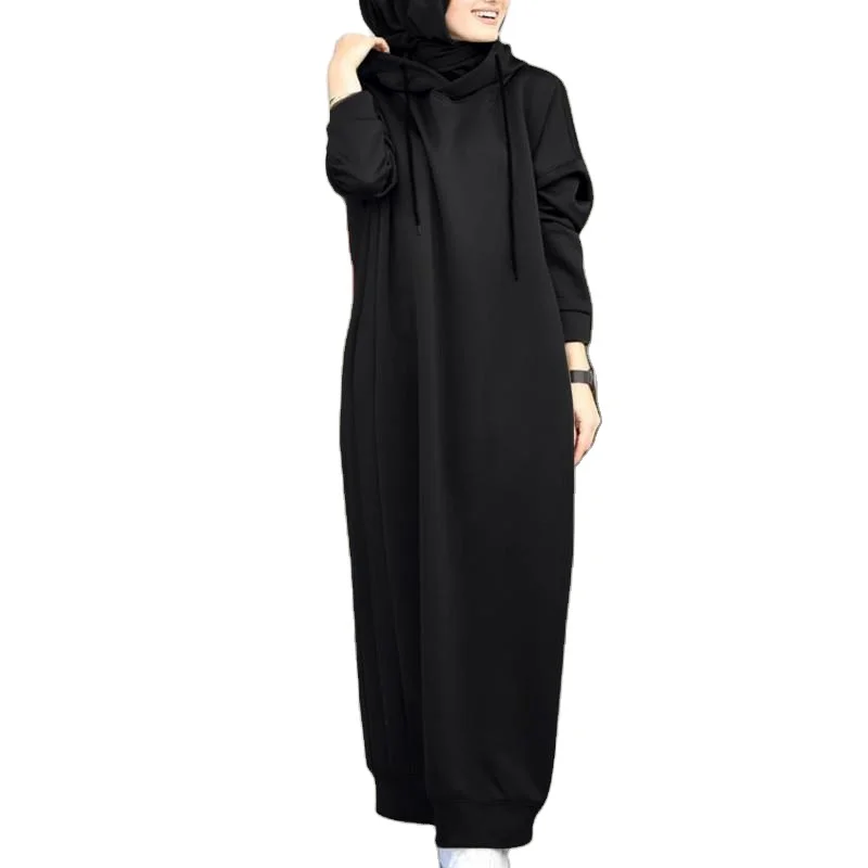 Оптовая продажа OEM/ODM толстовки с длинным рукавом Дубай Турция спортивная одежда Abaya мусульманская Толстовка для женщин скромная Исламская