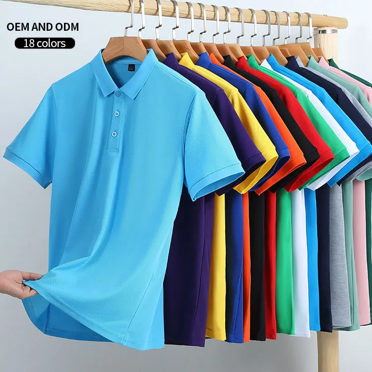 Wholesale Blank Polo Shirts Custom Embroidery LogoT-Shirts Plain Golf Polo T-shirts Custom Unisex Polo Shirt