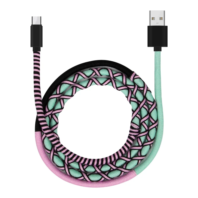 URIZONS Hot Selling mobile charger cable nylon braided cable micro usb cable 1m fast charging