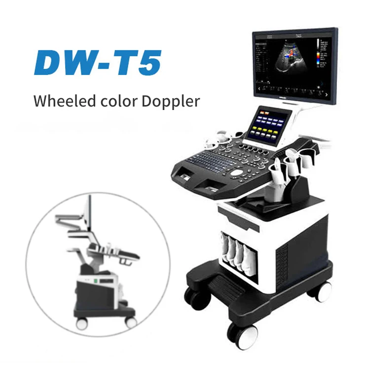 High quality color doppler 3D 4D 5D ultrasound trolley ultrasound gynecology hospital machine ultrasound scanners