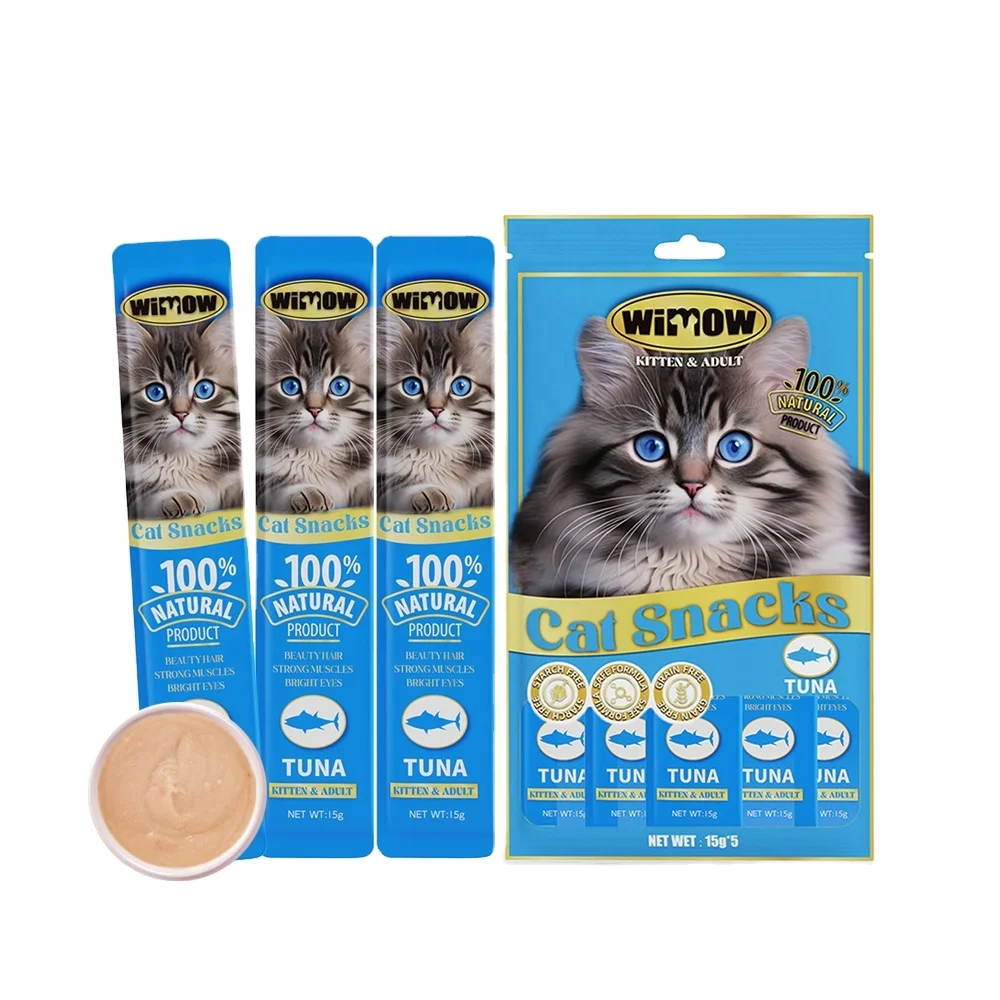 Low MOQ Sample Wet Food Nutrition Cat Strips Salmon Flavor Cat Can For Cat Dog