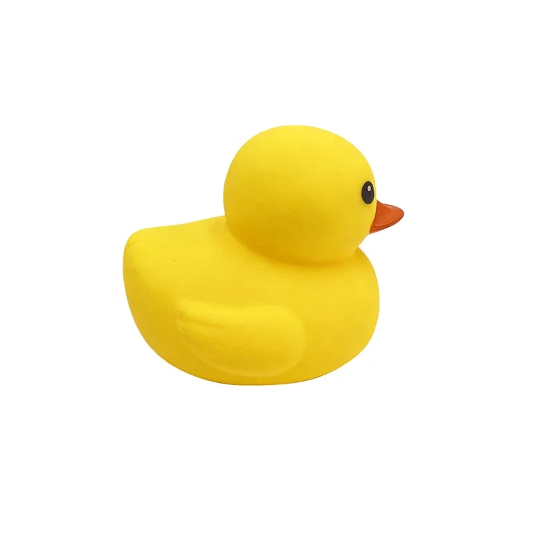 Custom PU Squeeze Foam Yellow Duck Shaped Anti Stress Ball For Kids