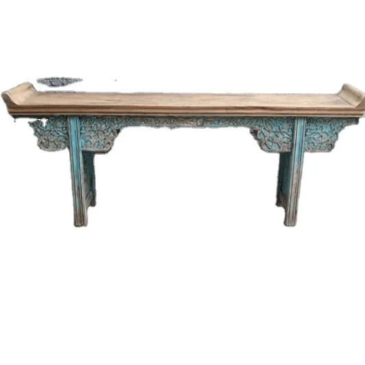 popular selling  shabby chic solid wood alter table antique hand carved  table