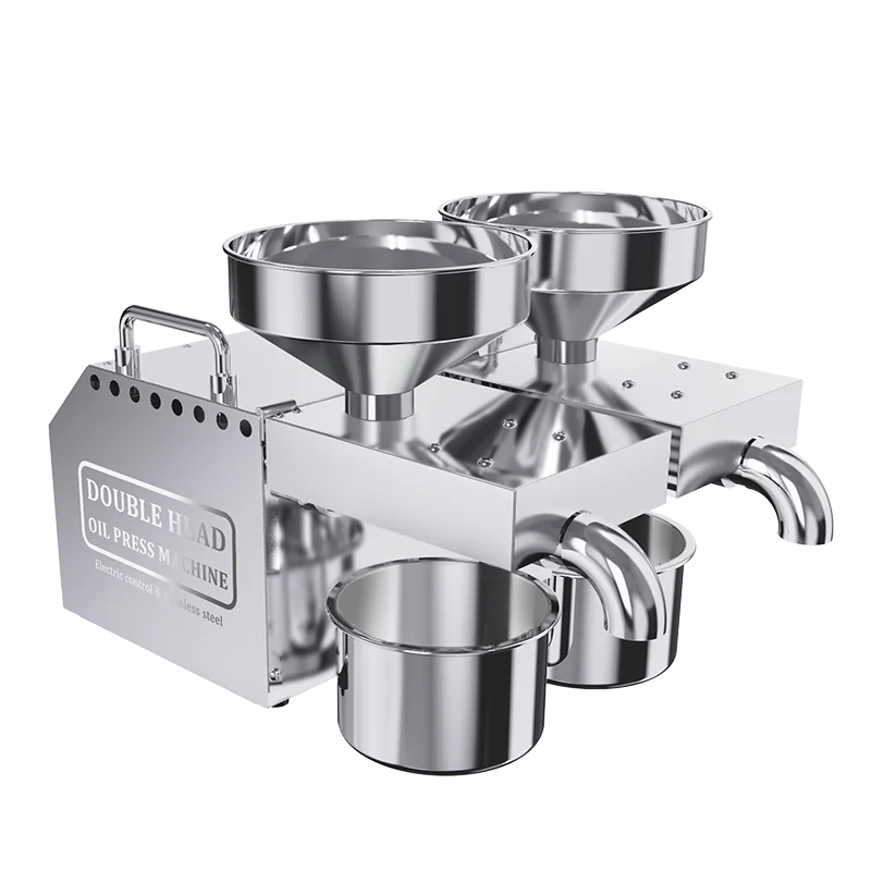 new Oil Press Cold Press Machine Electric Oil Extractor  Double Head Home Automatic Machine Olive New Product 2020 Provided