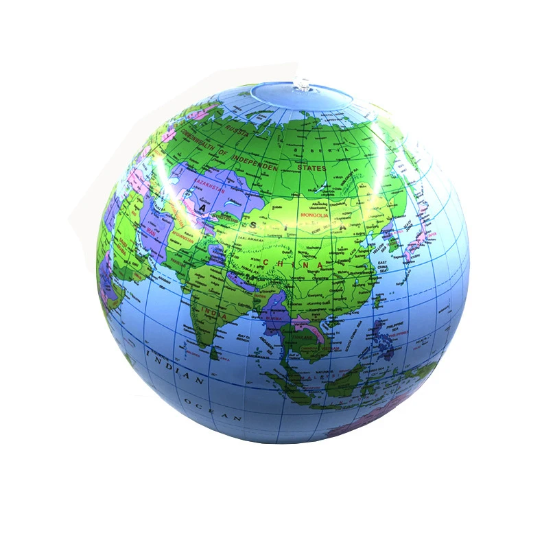 Wholesale World Map Plastic Inflatable Beach Ball PVC Customize Water Ball