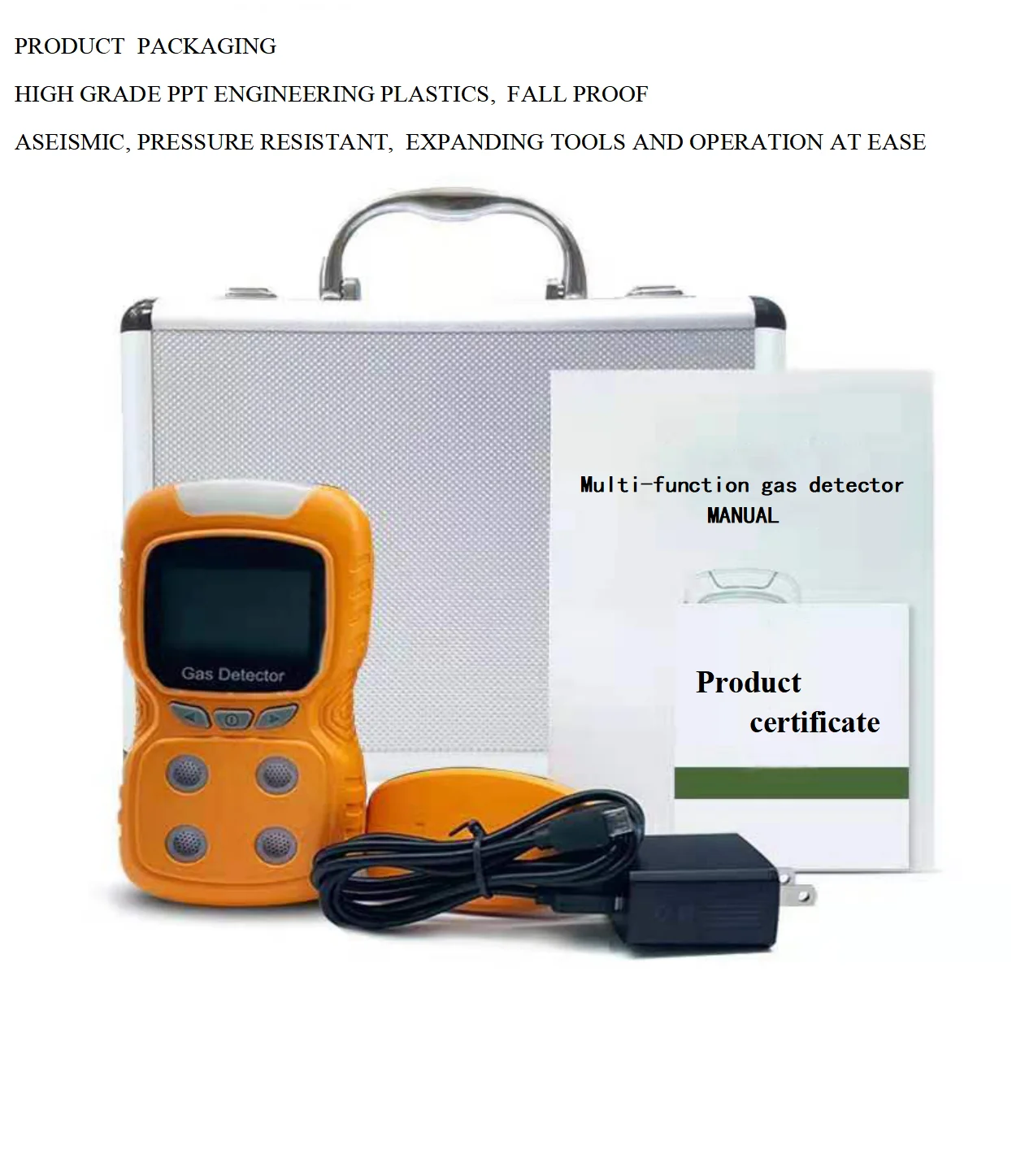 Portable sound light vibration alarm Gas Analyzers Carbon dioxide detector sensor co2 air quality monitoring system
