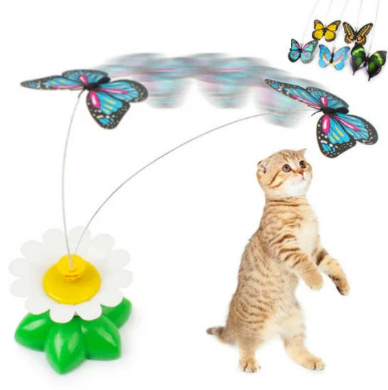 Juguetes Para Perro Gatos Mascotas Wholesale automatic Electric Butterfly Scratch toy Interactive Puzzle Cat Toys