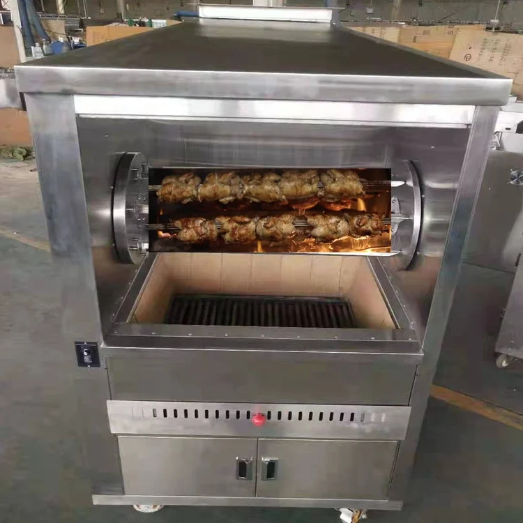 Strong structure automatic charcoal grill machine barbecue chicken rotisserie grill