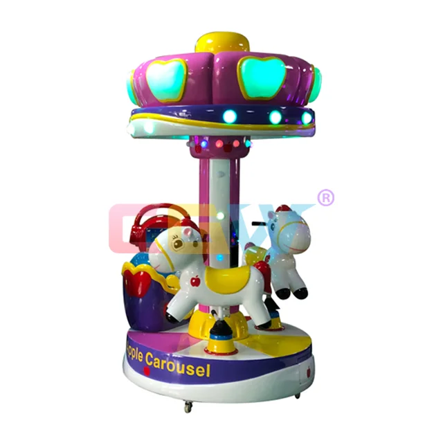 CGW хорошая прибыль Лошади Карусель детская карусель 3 сиденья Стекловолоконная