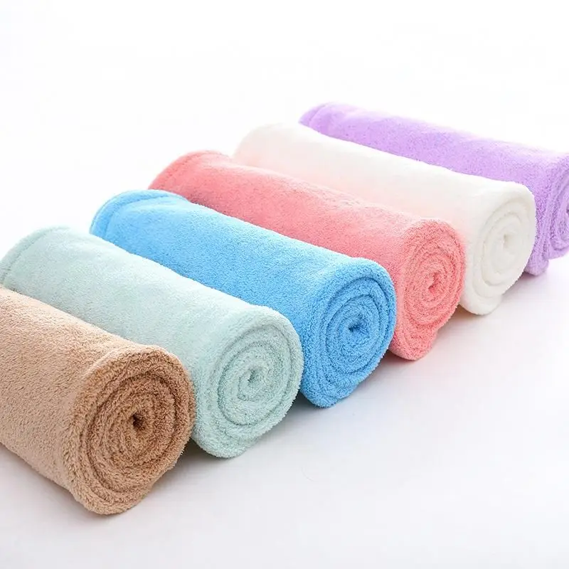 Drying Turban Towel Polyester Wrap Solid Quick Dry Absorbent Shower Cap For Long Hair
