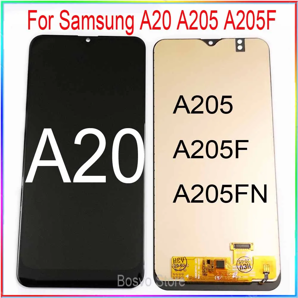 For samsung A20 LCD A20e A202 A202F A202DS screen display with touch digitizer assembly INCELL