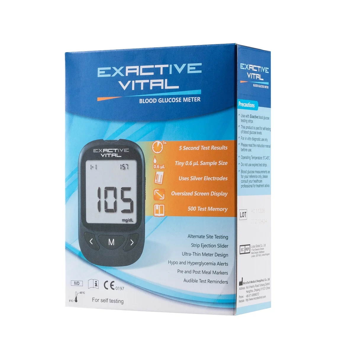 New Arriving Meter Glucometer Blood Glucose Monitor For Home Diabetes Test Strips