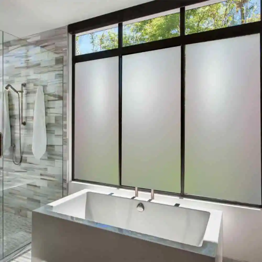 CE certified 3-6mm customize size polished edged toughened tinted frosted glass  forbathtub shower