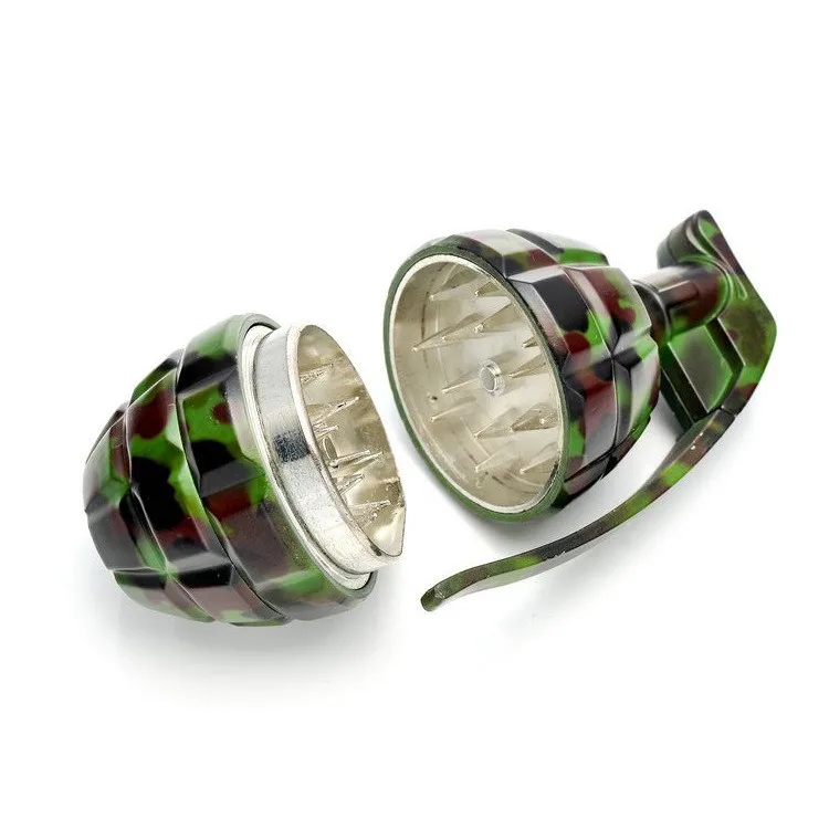 New 52MM 3 Parts Grenade Design Zinc Alloy Herb Grinder Tobacco Crusher