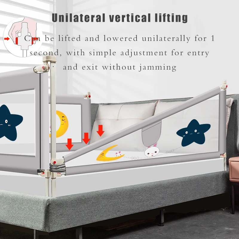 Luxury Foldable Portable Bedrail Kids Railing Protection Toddler Guard Fence Baby Safety Barrier Bed Rail