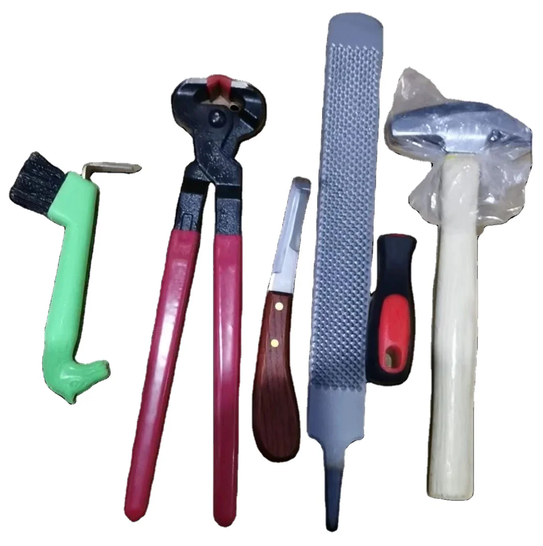 Horshi. In Stock 5 in 1  Horse Hoof Trimming Tools kit,Donkey Hoof Trimming Tolls set  Farrier tool kits