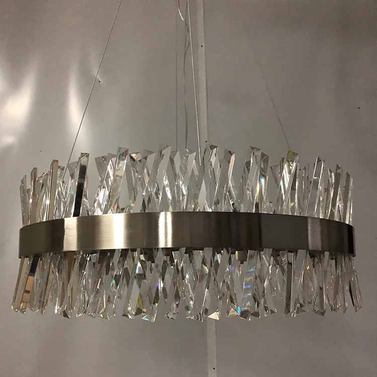 Светильник JC современная роскошная круглая люстра в американском стиле хром хрустальный кулон для азиатского дома