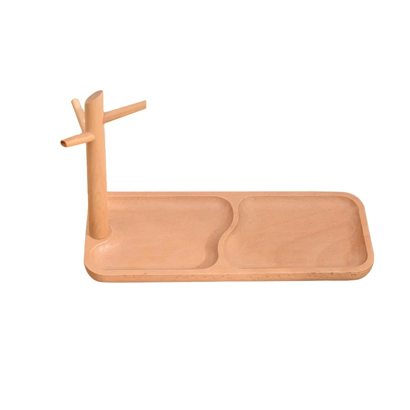 Creative Tree Branch Hanging Key Storage Tray Entrance Porch Door Entry Artifact Desktop Wood Crafts Wooden Boxes Wall Signs