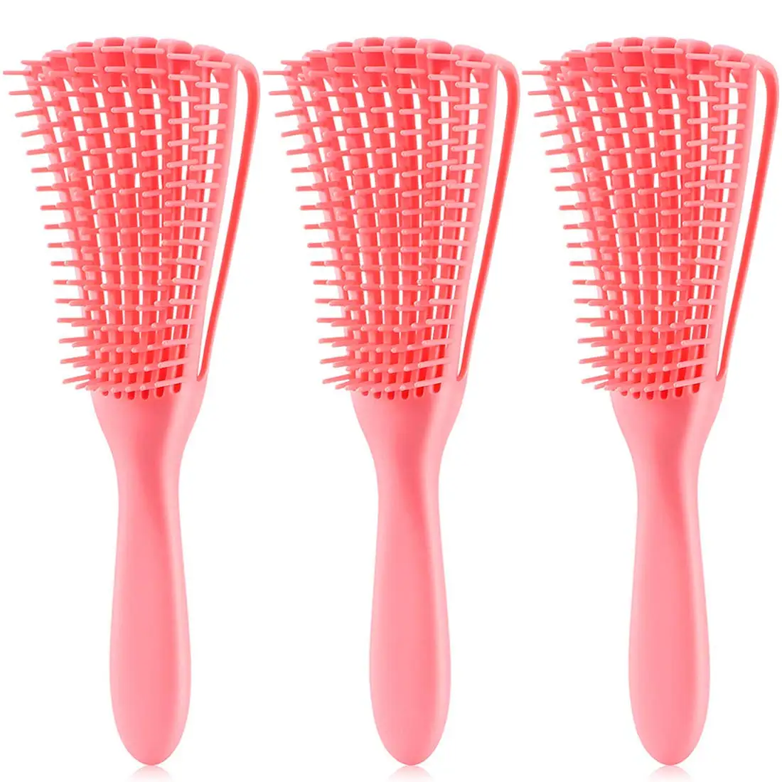 Wholesale custom logo products eight rows detangling massage detangle hair brush for curly hair