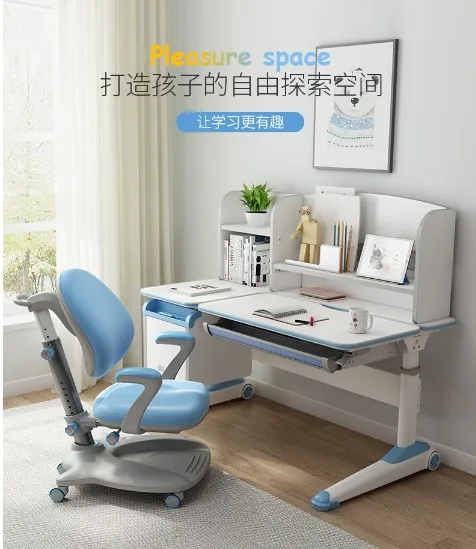 Children Bedroom Furniture Height Adjustable Kids Study Desk and Chair for Kids Study