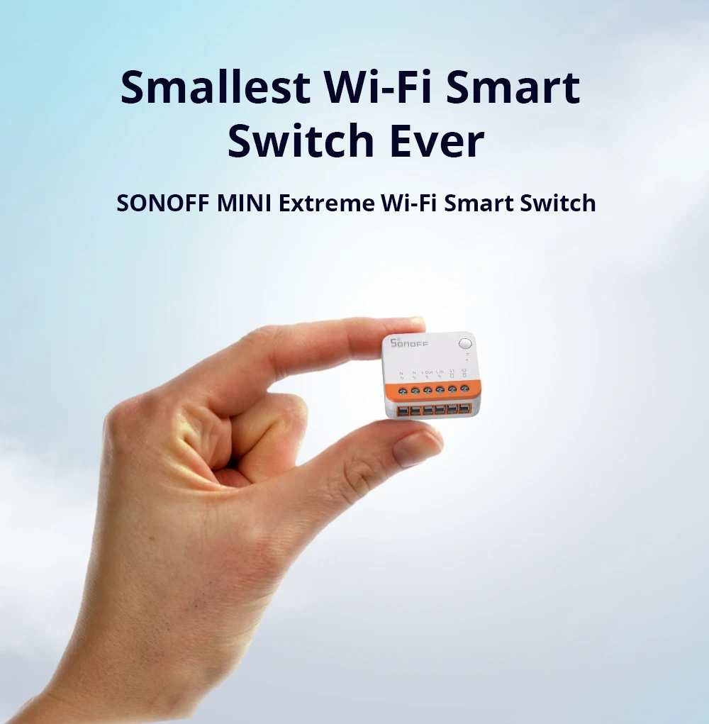 ITEAD Studio SONOFF MINIR4 мини Экстремальный смарт-выключатель Wi-Fi очень крошечный размер CE TUV FCC eWeLink пульт дистанционного управления ESP32 Alexa