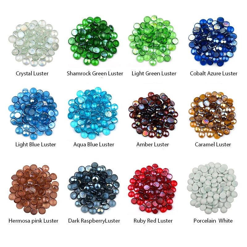 500g 12-14mm green Popular Decoration Colored Landscaping Glass Stones For Home Garden Fancy Glass Beads
