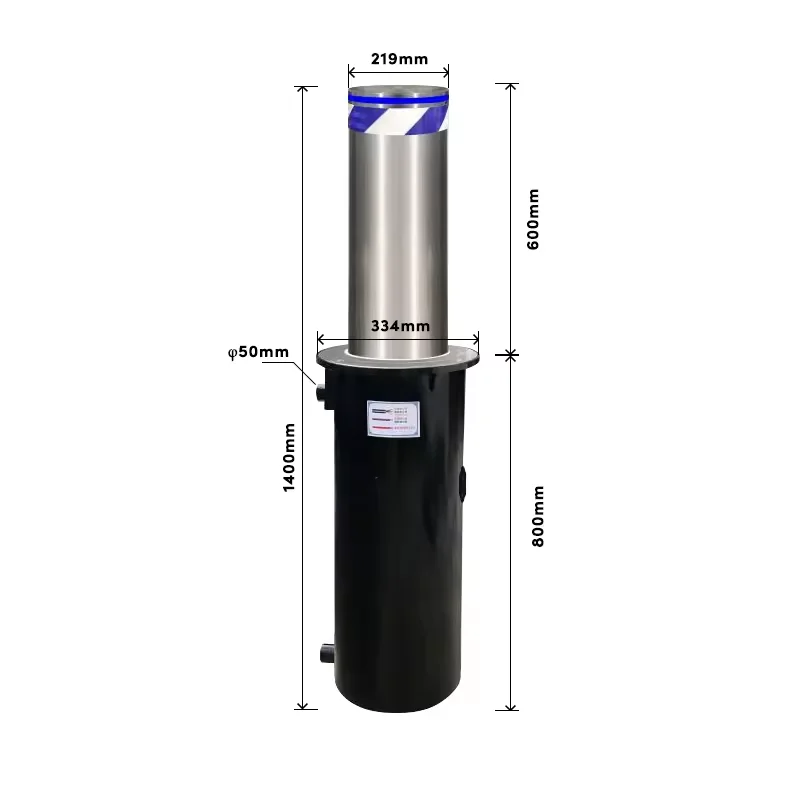 Stainless Steel Metal Traffic Manual Retractable Telescopic Parking Security Bollard For Vehicle Access Control