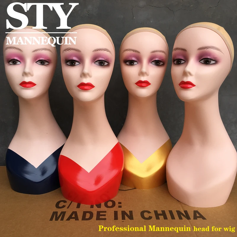 Factory wholesale female mannequin realistic head african american mannequin head with stand mannequin for jewellery display
