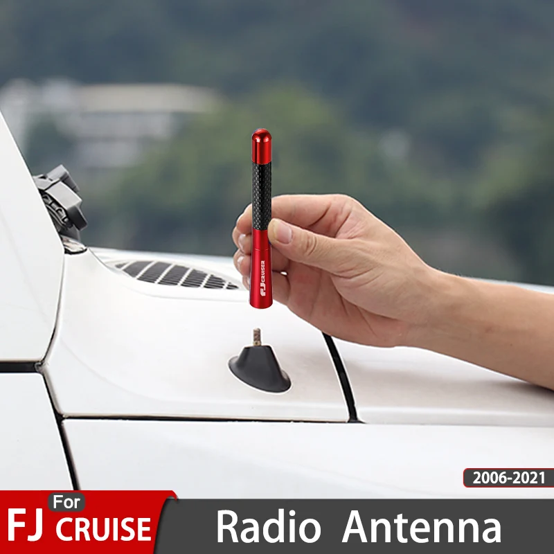 Radio Antenna Decoration  Accessories Exterior Modification Aluminum Alloy Carbon Fiber  2006-2021FOR Toyota FJ Cruiser