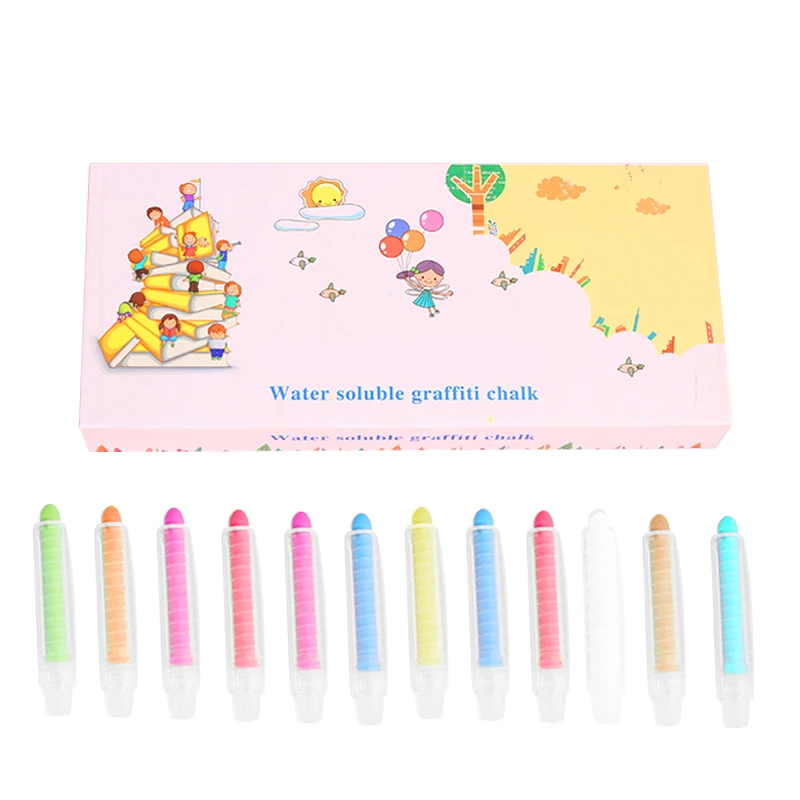 Hot Sale 24 Colours Blackboard Chalk For Class Colored Chalk Small Cheap Color Chalk