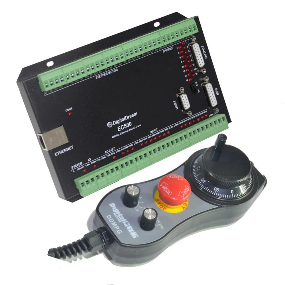 Mach3 Interface Board Ec500 CNC-Ethernet Motion Controller 460Khz 6 Axis Control Card For Cnc Engraving And Milling Machines