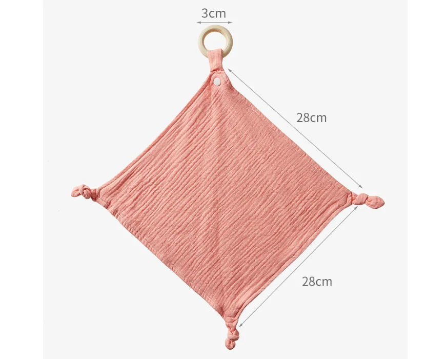 Lovey Animal Rabbit Cat Security Organic Muslin Blanket Sleep Teether Soothing Comforter Cute Bunny Baby Toy Blanket