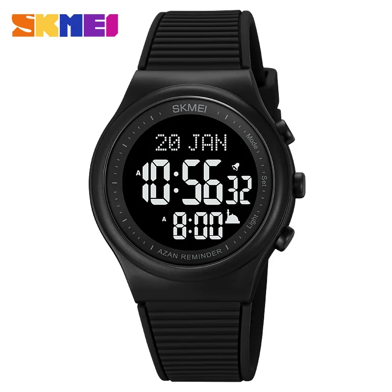 Skmei 1981 high quality new sport watches for men digital waterproof custom muslim azan silicone watch