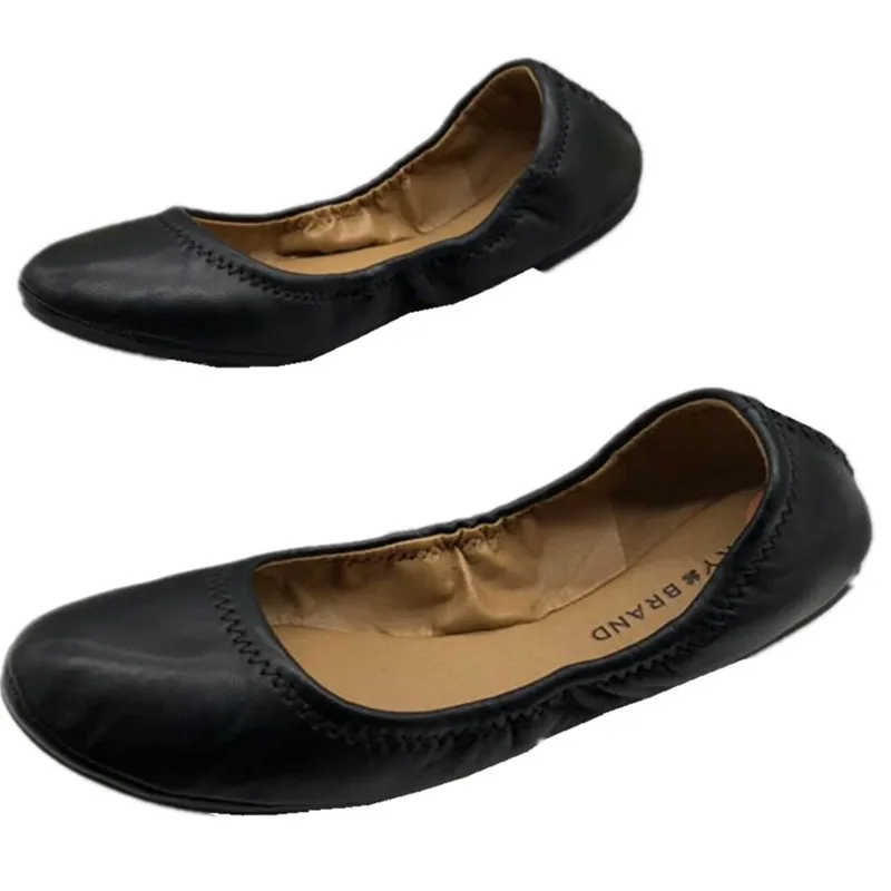 2021 hot sell Amazon wholesales comfortable flat soft dancing driving women foldable shoes