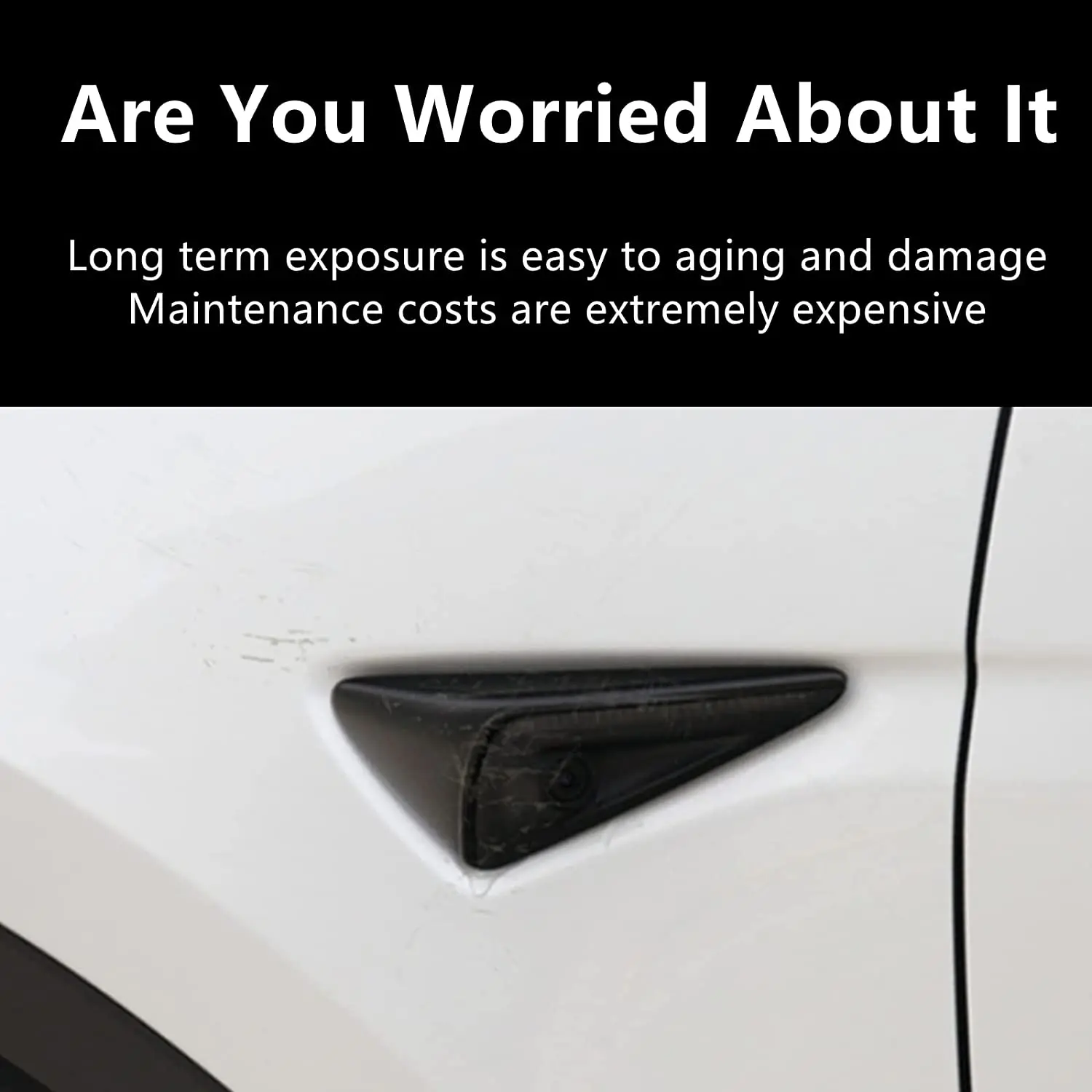 Side Turn Signal Lamp Camera Cover Glossy Carbon Fiber Pattern Protection Cover Fit for 2019-2022 Tesla Model 3 Y