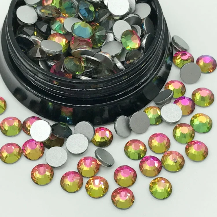 Hot-Selling Style Round Same Cut Over 10 Sizes Rhinestones Flat Back for Evening Dress